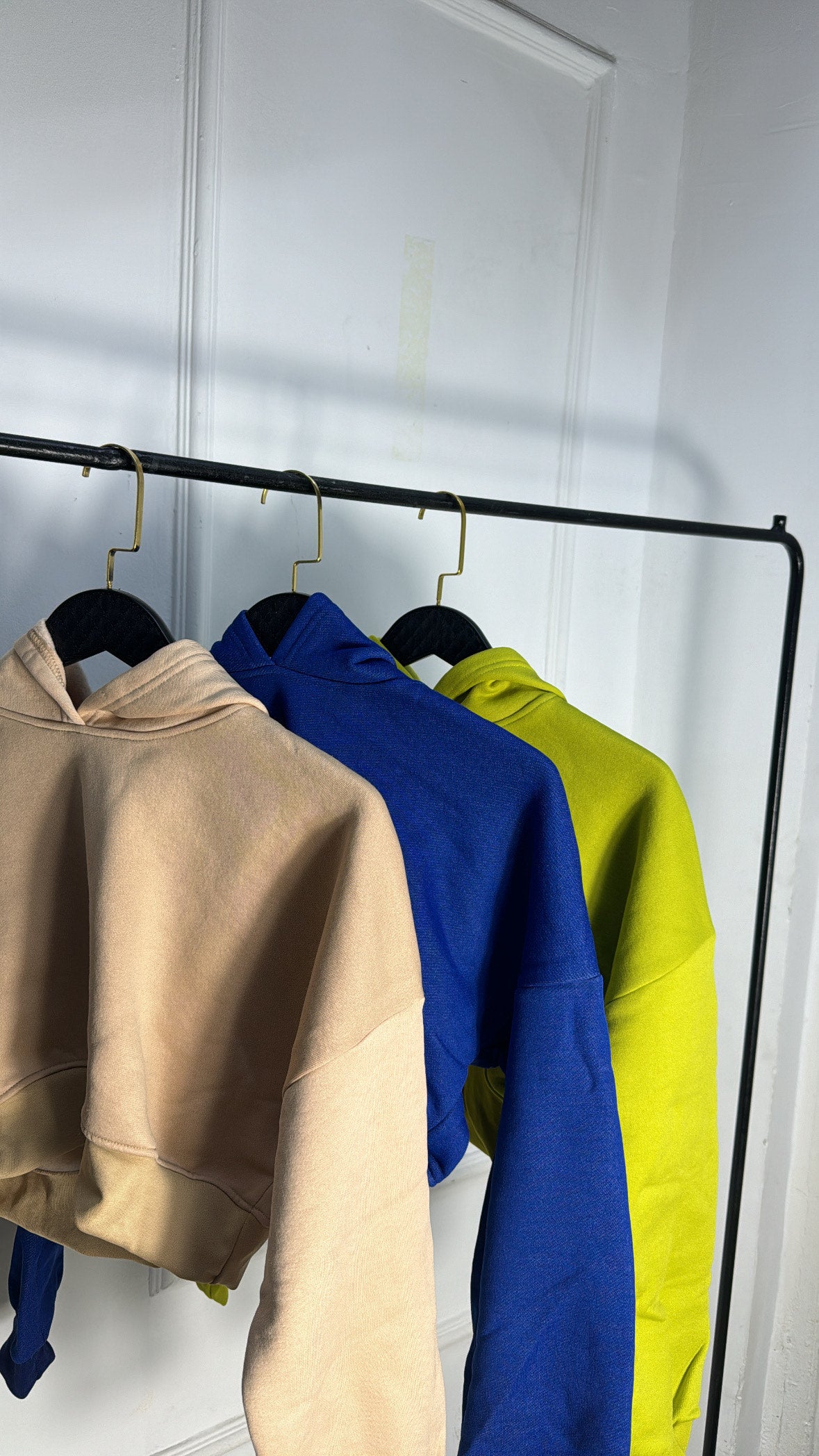 Hoodie crop sand