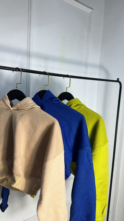Hoodie crop sand