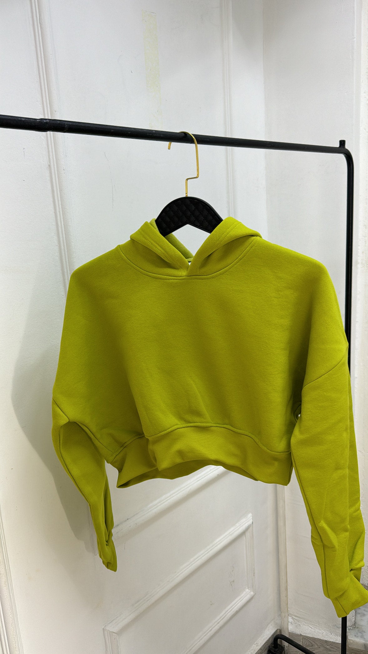 Hoodie crop sand